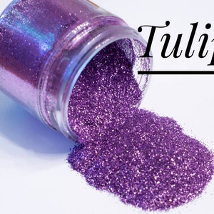 Metallic Purple Glitter//Tulip//Fine .015 Hex//Solvent Resistant//Lavender Purple//Tumbler Glitter//Nail Art Glitter//Bulk Glitter image 2