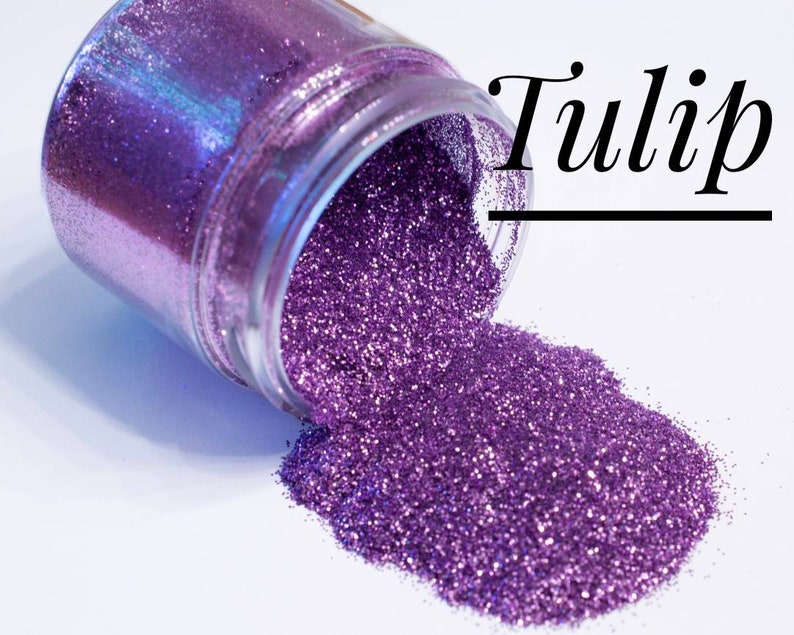 Metallic Purple Glitter//Tulip//Fine .015 Hex//Solvent Resistant//Lavender Purple//Tumbler Glitter//Nail Art Glitter//Bulk Glitter image 2