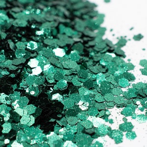 Evergreen//Metallic Chunky Glitter Mix//Green Glitter//Solvent Resistant//Tumbler Glitter//Nail Glitter//Body Glitter