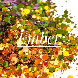 Ember//Color Shift Glitter//Chunky Glitter Mix//Chameleon Multichrome//Solvent Resistant//Tumbler Glitter//Nail Glitter//Loose Bulk Glitter