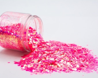 Hot Pink Chunky Glitter