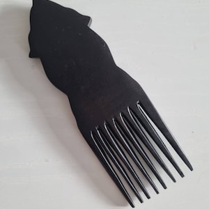 Hand Carved Wood Comb: Afro & Beard Comb - Hut Design