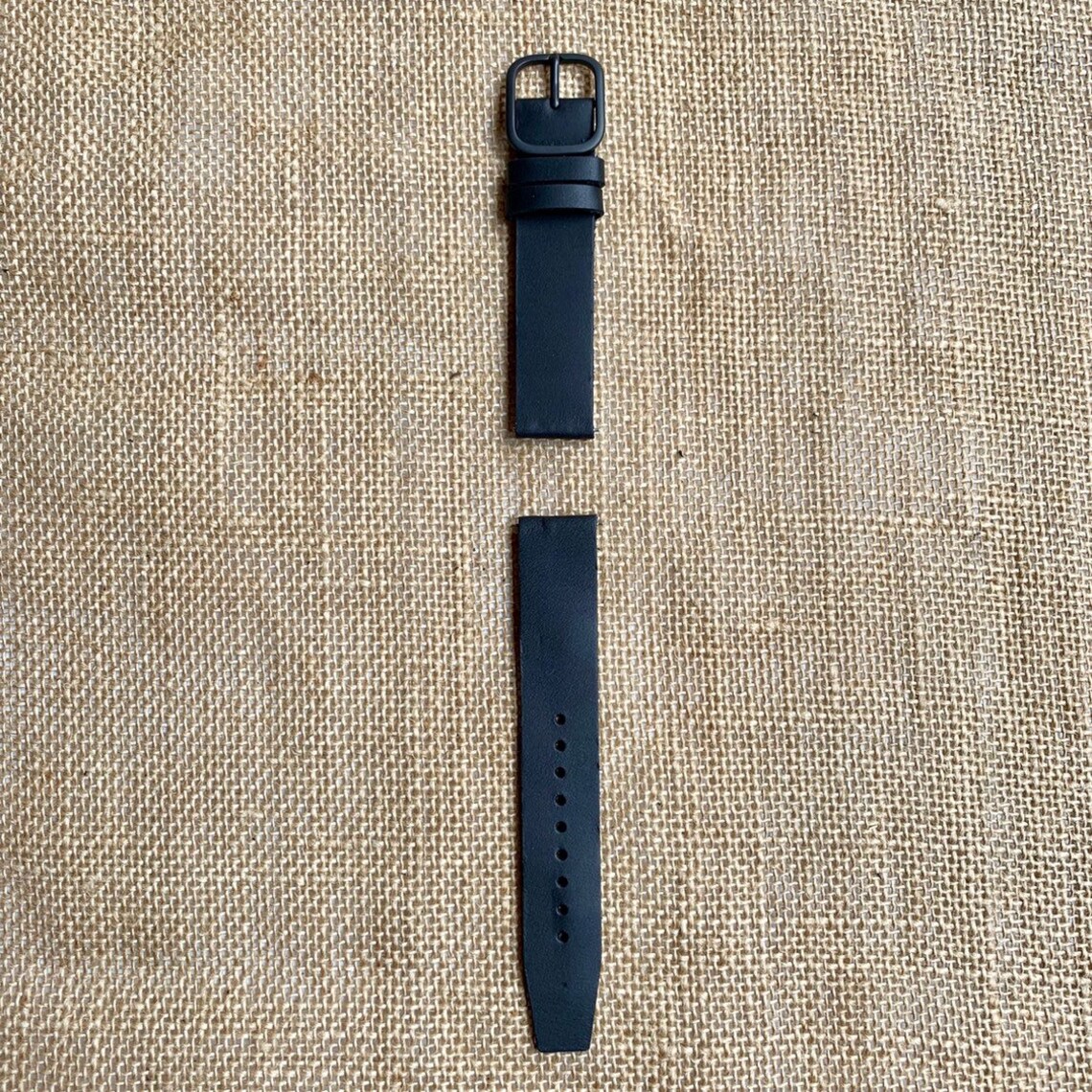 Black Leather Watch Bands/straps 18mm & 20mm With Quick Etsy