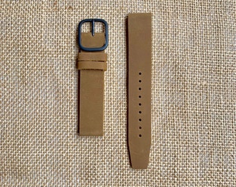 Brown Leather Watch Bands/Straps 18mm & 20mm with Quick Release Pins