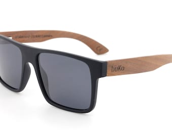 Houten Hall-zonnebril van buKo - Houten zonnebril voor heren en dames