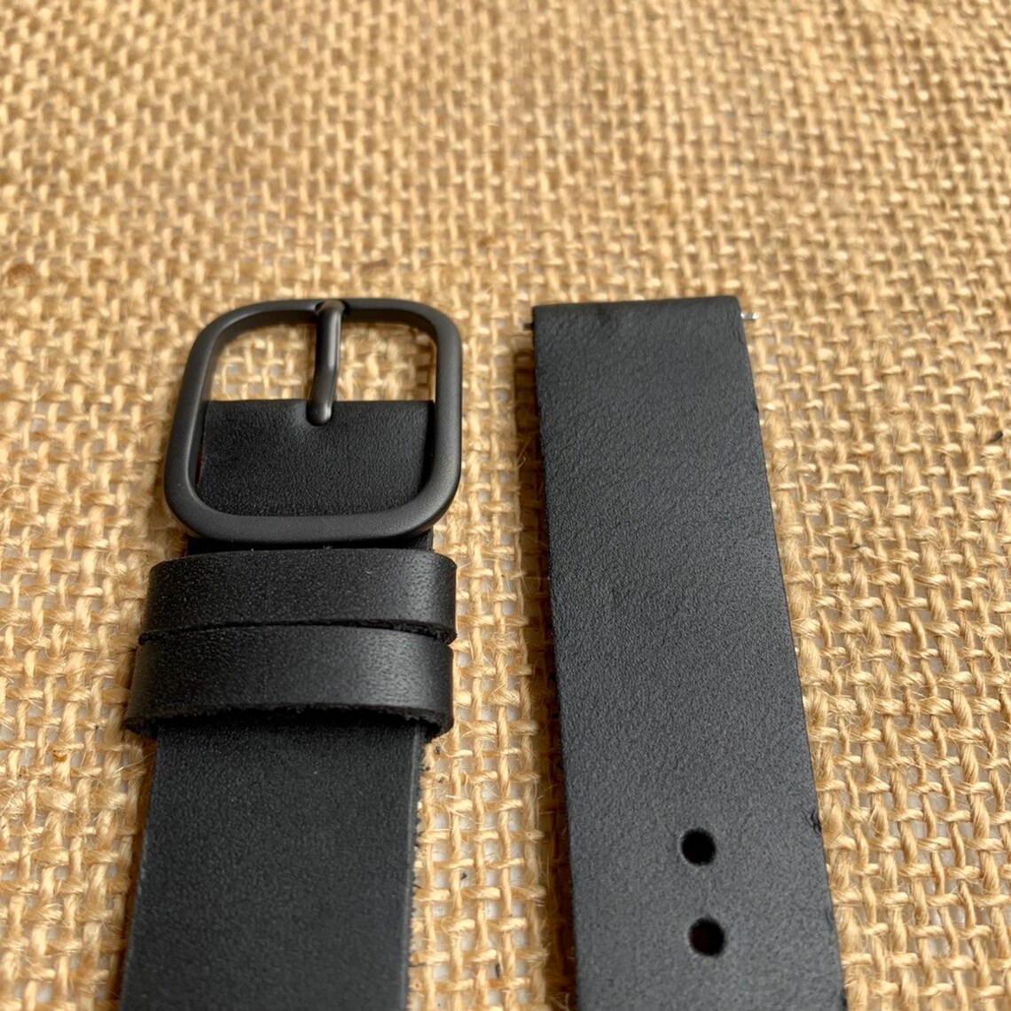 Black Leather Watch Bands/straps 18mm & 20mm With Quick Etsy Australia