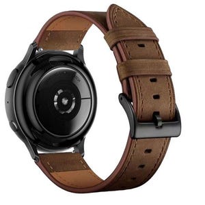Samsung and Garmin Genuine Leather Watch Bands/Straps 20mm & 22mm with Quick Release Pins