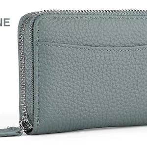 Personalised 'Kombi' Zip Wallet with Coin Pocket in Genuine Leather