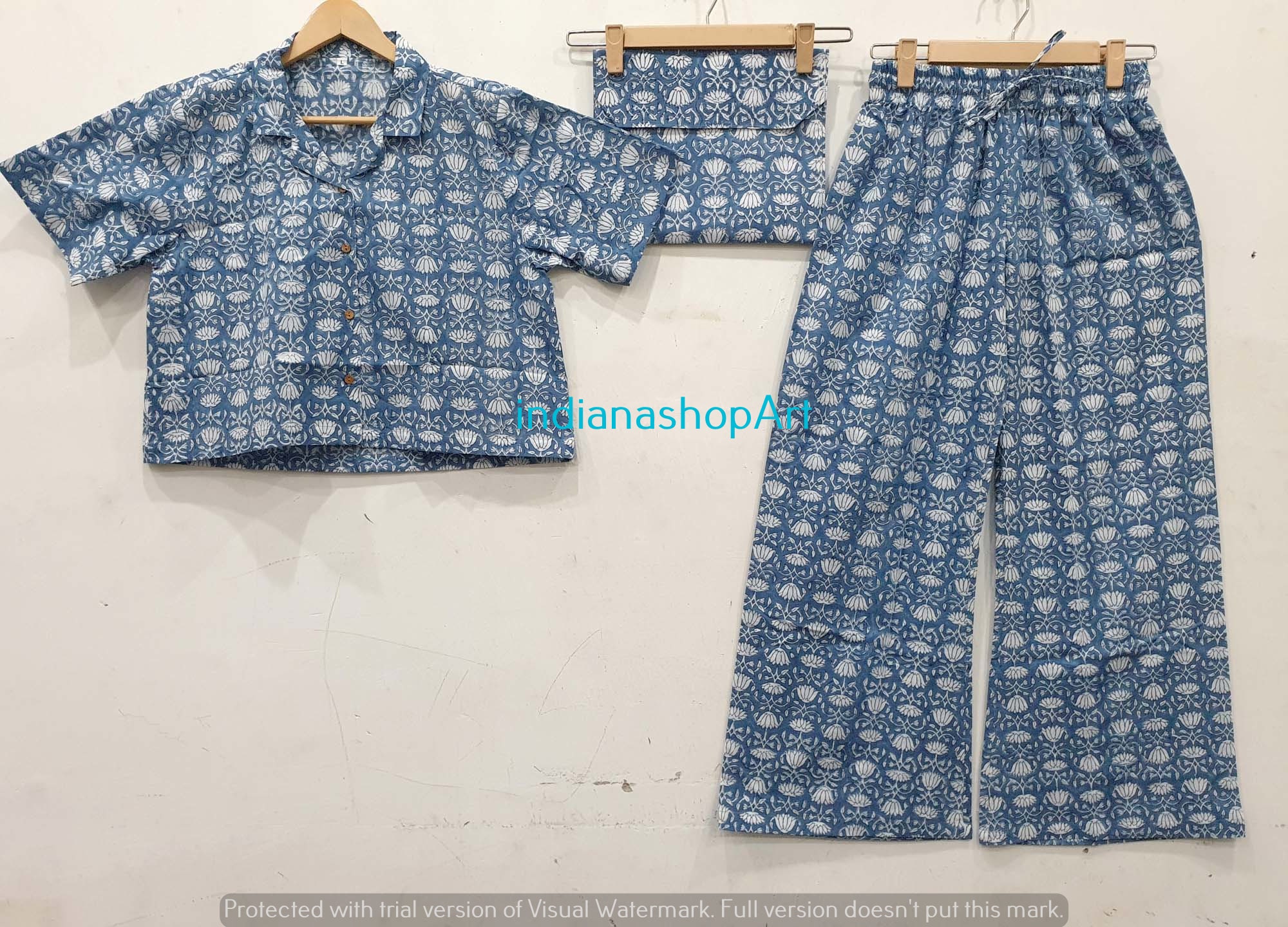 Indian Plazo Crop Top Shirt Women Night 