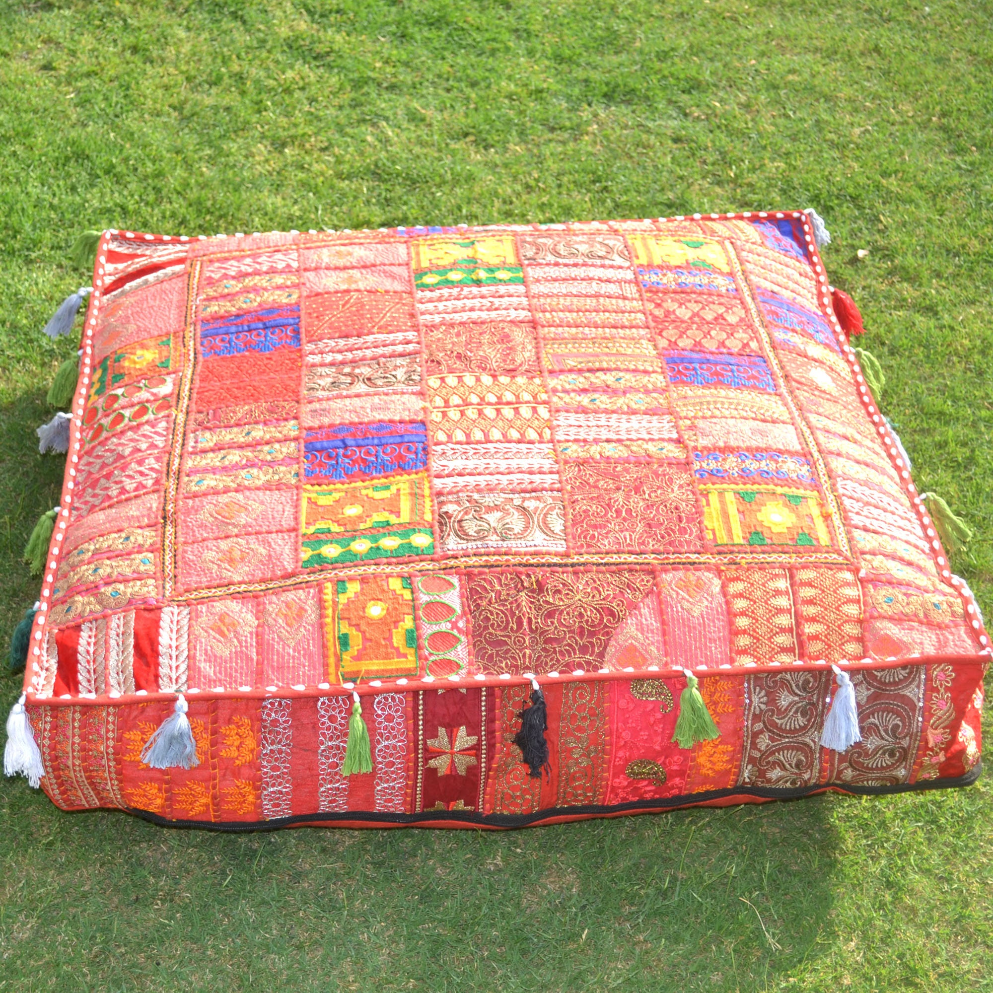 Large Floor Cushion Pouf Ottoman Square Floor Cushion Cover Etsy UK