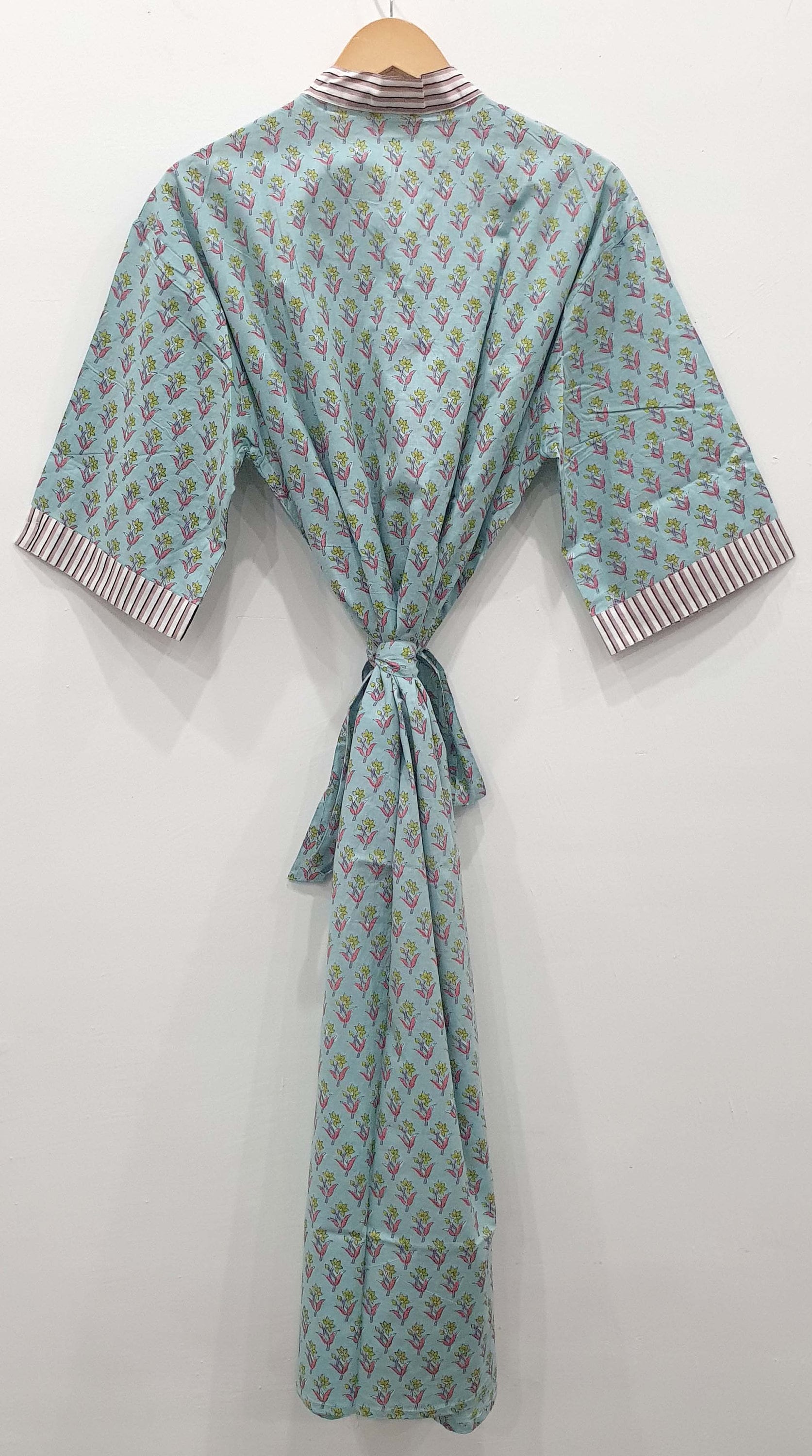 Indian Cotton Kimono Handmade Cotton Kimono Robes Women Night Etsy