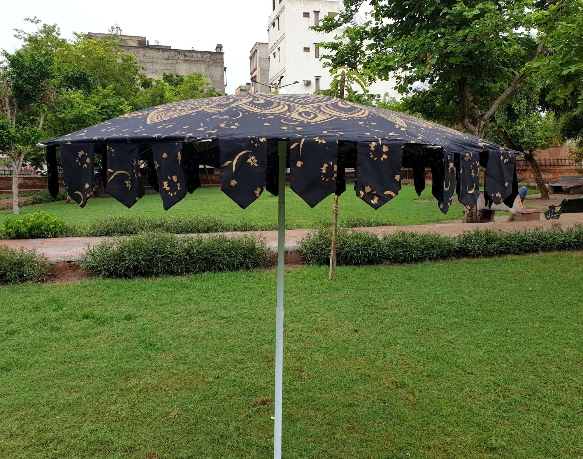 Garden Umbrella Parasol Big Garden Umbrella 100 Cotton Patio Etsy UK