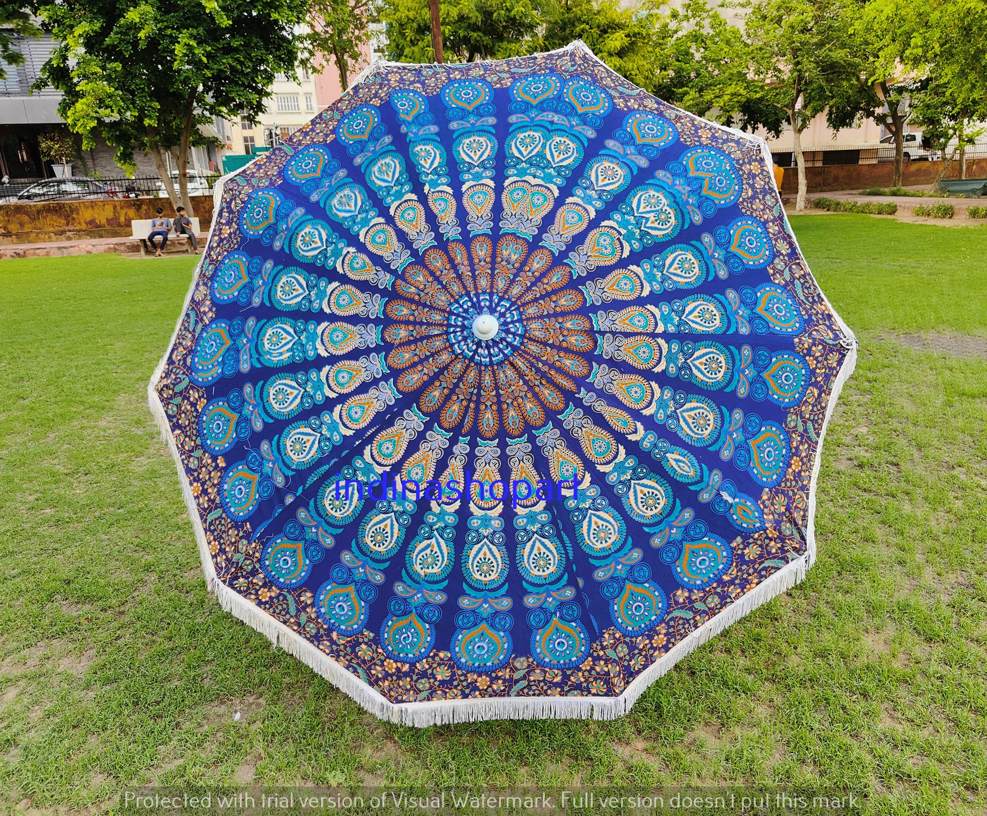 Sombrillas Mandala de algodón grandes hechas a mano, sombrilla de jardín  grande india, sombrilla de mesa con sombra solar, sombrillas de playa  multicolores, sombrilla de patio -  España