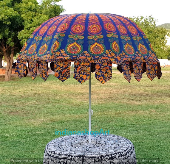 Sombrillas Mandala de algodón grandes hechas a mano, sombrilla de jardín  grande india, sombrilla de mesa con sombra solar, sombrillas de playa  multicolores, sombrilla de patio -  México