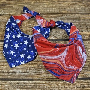 American Dreamin | Reversible Dog Bandana | Patriotic Bandana | Dog Lover Gift | USA Dog Bandana