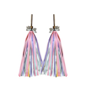 Bike Tassels in rainbow colors– Bingelci Streamers for Girls Bikes – Fun and Colorful Handlebar Accessories for Kids and Adults