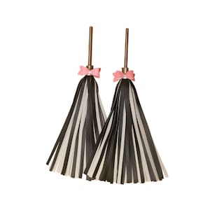 Bike Tassels in Black – Bingelci Streamers for Girls Bikes – Fun and Colorful Handlebar Accessories for Kids and Adults