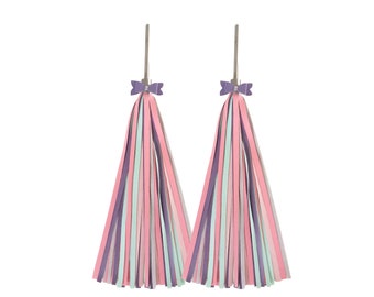 Roze, Mint en Paarse Fietskwasten, Streamers - Bingelci - Fietsaccessoires voor Stuurkwasten, Fietsaccessoires, Girly Bike