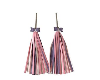 Pink and Purple Streamers, Bike Tassels - Bingelci - Bike Accessories for Handlebar Tassels, Bike Accessories, Girly Bike, scooter tassel