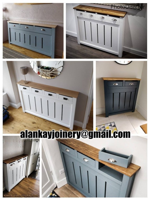Hallway Dresser Style Radiator Cover With Drawers Etsy