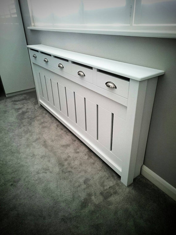 Made To Measure Bespoke White Dummy Drawers Radiator Cover Etsy
