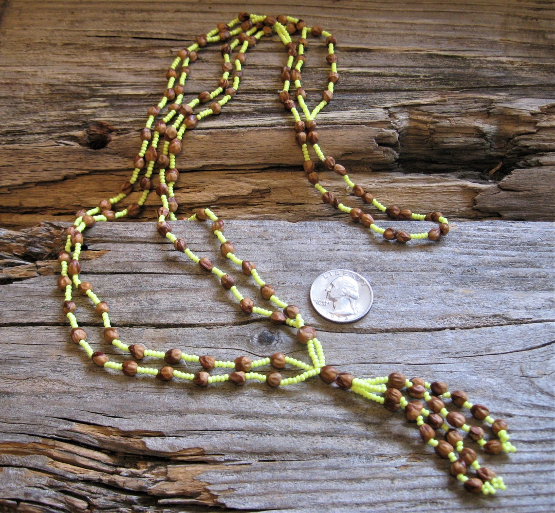 Navajo GHOST BEAD NECKLACE With Tassel Traditional Unisex Etsy