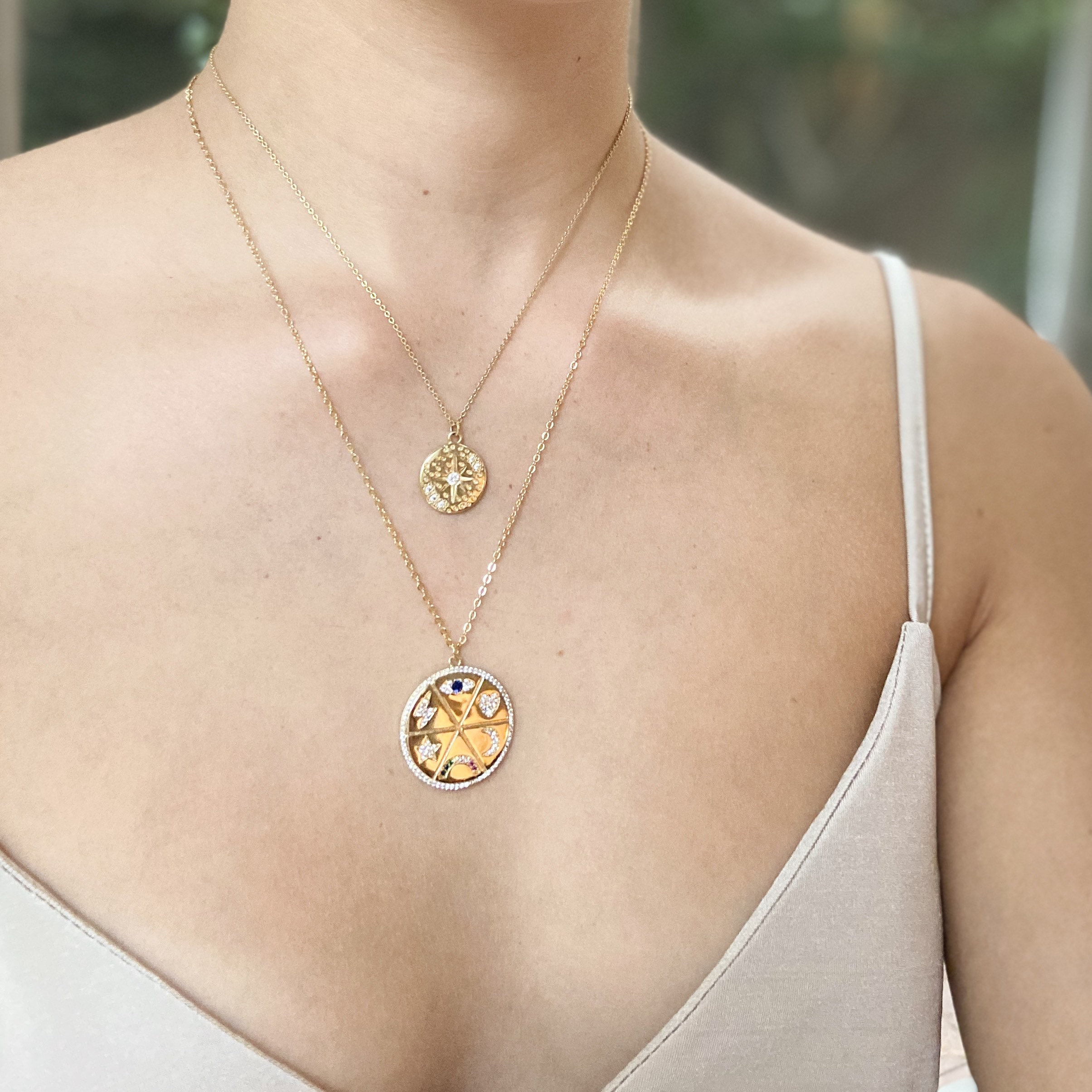 Medallion coin necklace store