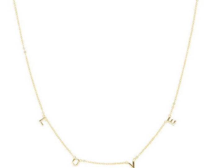 Love Dainty Word Necklace