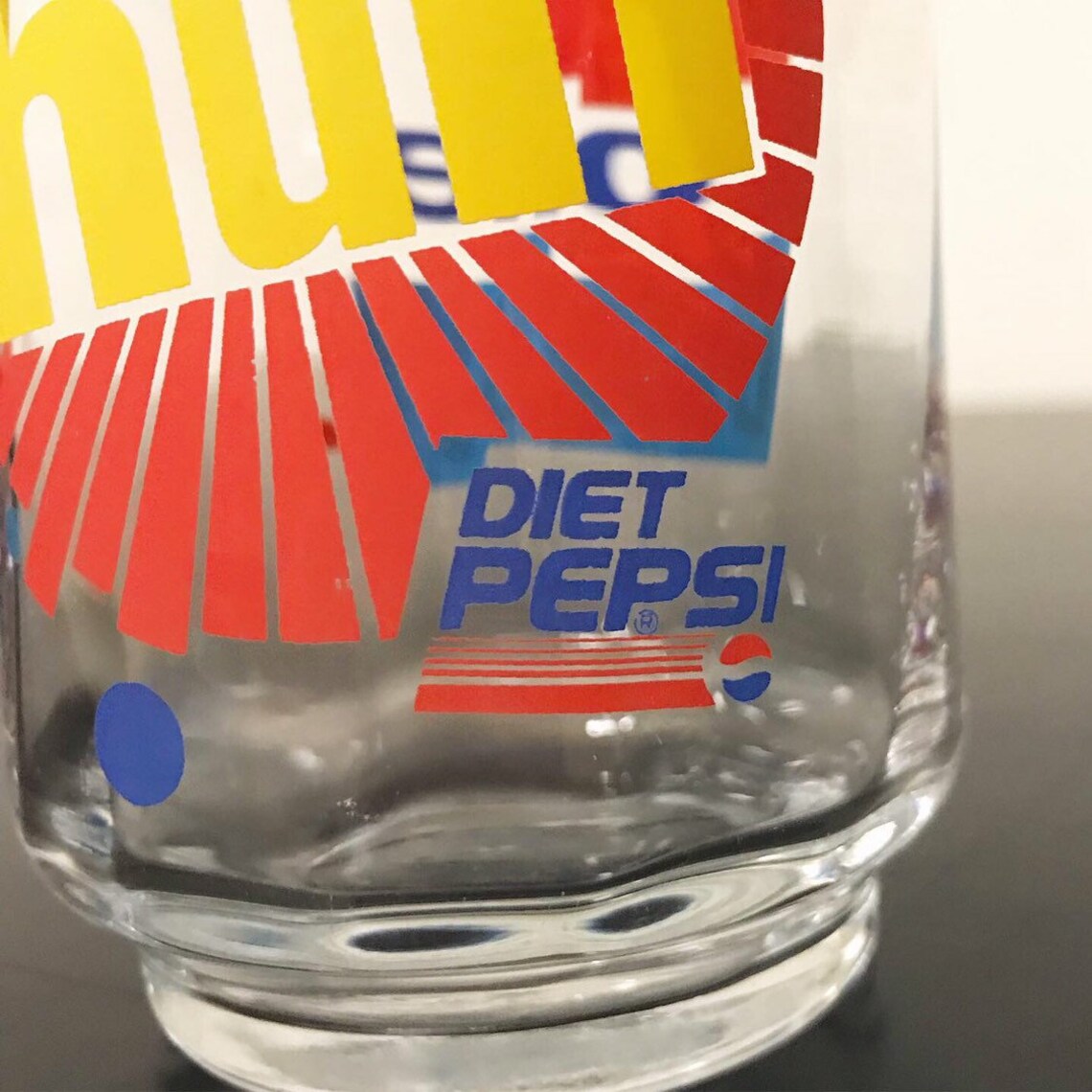 Vintage Diet Pepsi Glass Etsy