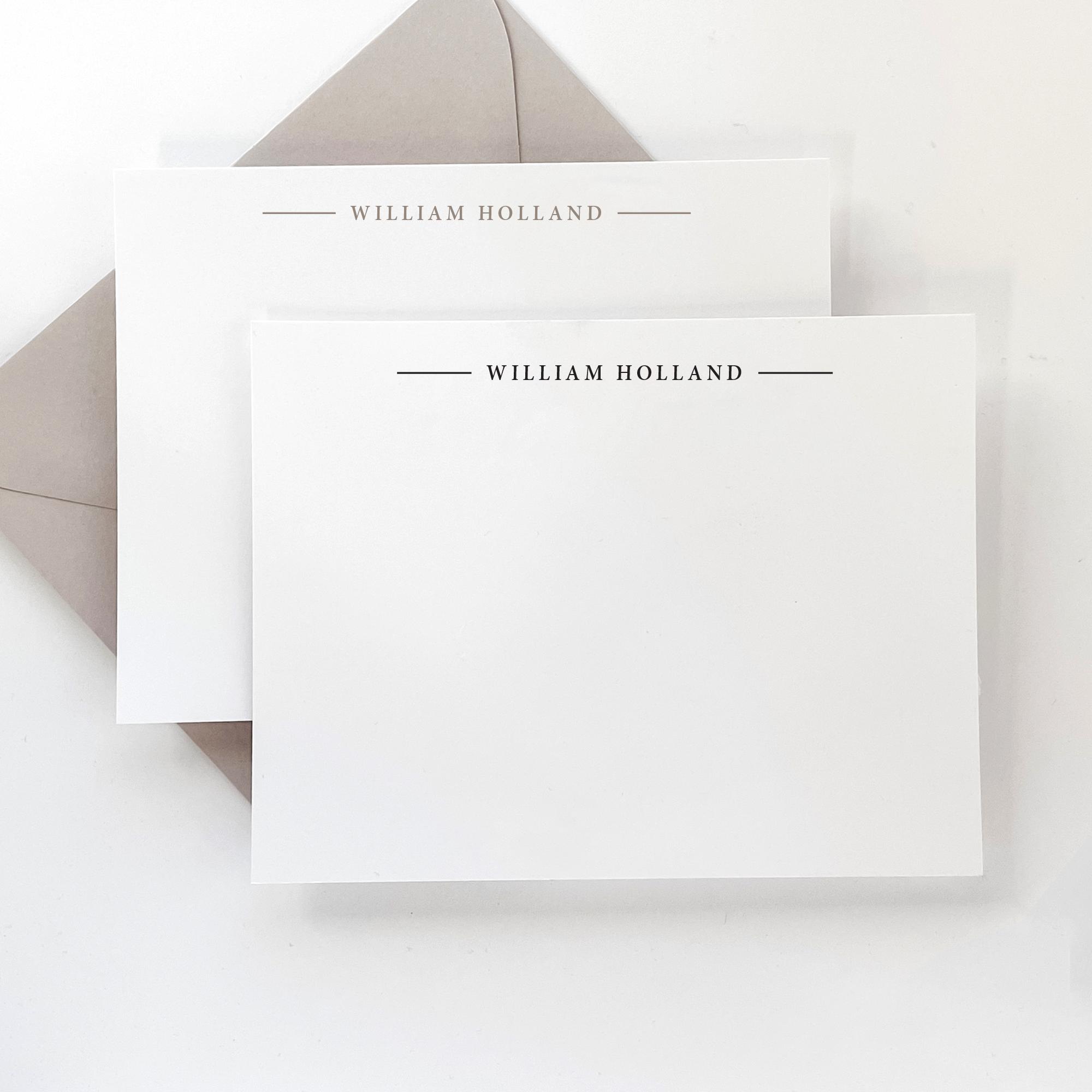 Personalized Stationery Set - Simple Modern Note Card Set - Gift for ...