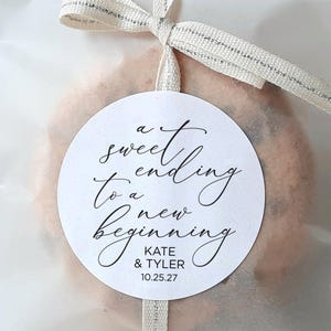 Stickers cadeaux Une fin douce pour vous remercier - Stickers cadeaux de mariage - Stickers cadeaux Une fin douce pour un nouveau départ