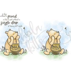 Winnie the Pooh clásico PNG - Obra de arte de Winnie the Pooh - Ilustración de Pooh - Pooh y Honey Pot - Pooh para sublimación