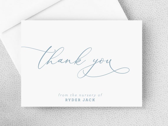 Etsy baby shower thank you sale cards