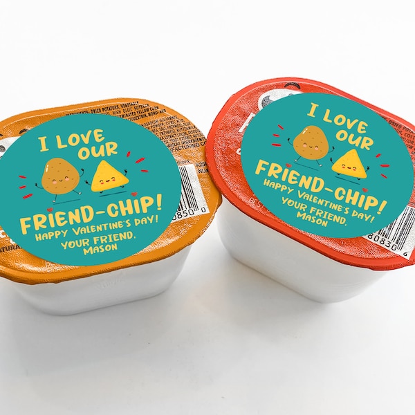 Chip Valentine Sticker- Classroom Valentine Sticker - School Valentine Sticker - Non Candy Valentine Label - I love our FriendCHIP