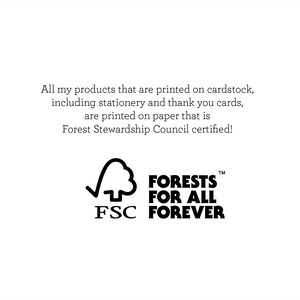 May include: Black and white logo for the Forest Stewardship Council (FSC) with the text "FORESTS FOR ALL FOREVER" and the FSC logo, a checkmark inside a tree.