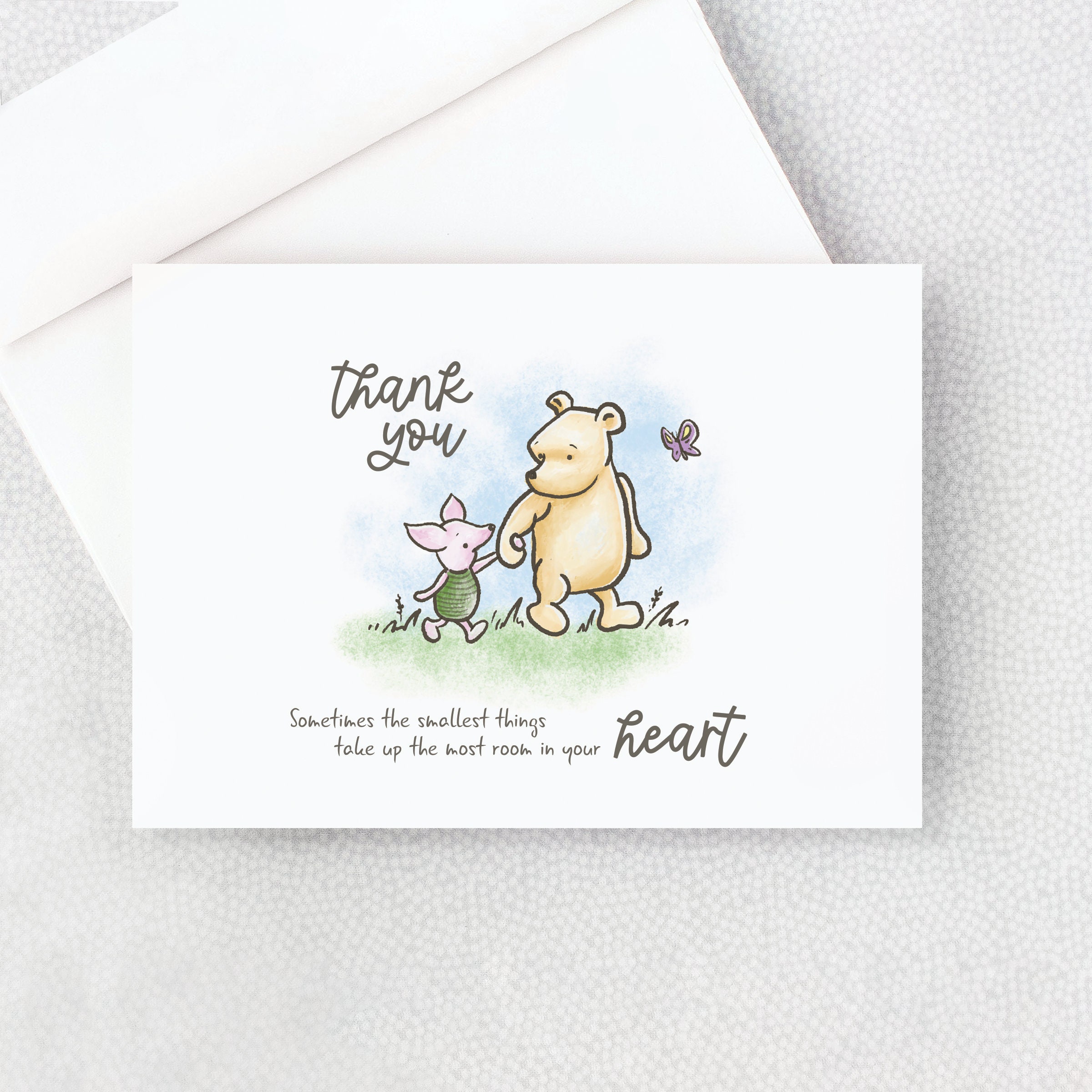 Classic Winnie the Pooh Thank You Card - Classic Winnie the Pooh