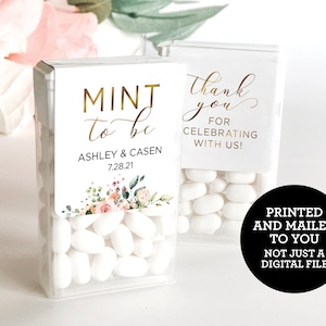 Mint to Be Tic Tac Stickers - Wedding Favor Sticker - Tic Tac Labels - Bridal Shower Favor - Tic Tac Favor Stickers - LABEL ONLY