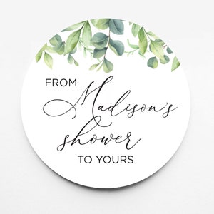 From My Shower to Yours Favor Sticker - Shower Soap Favor Sticker - Personalized Bridal Shower Favor Sticker - Round Sticker