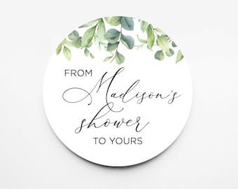 From My Shower to Yours Favor Sticker - Shower Soap Favor Sticker - Personalized Bridal Shower Favor Sticker - Round Sticker