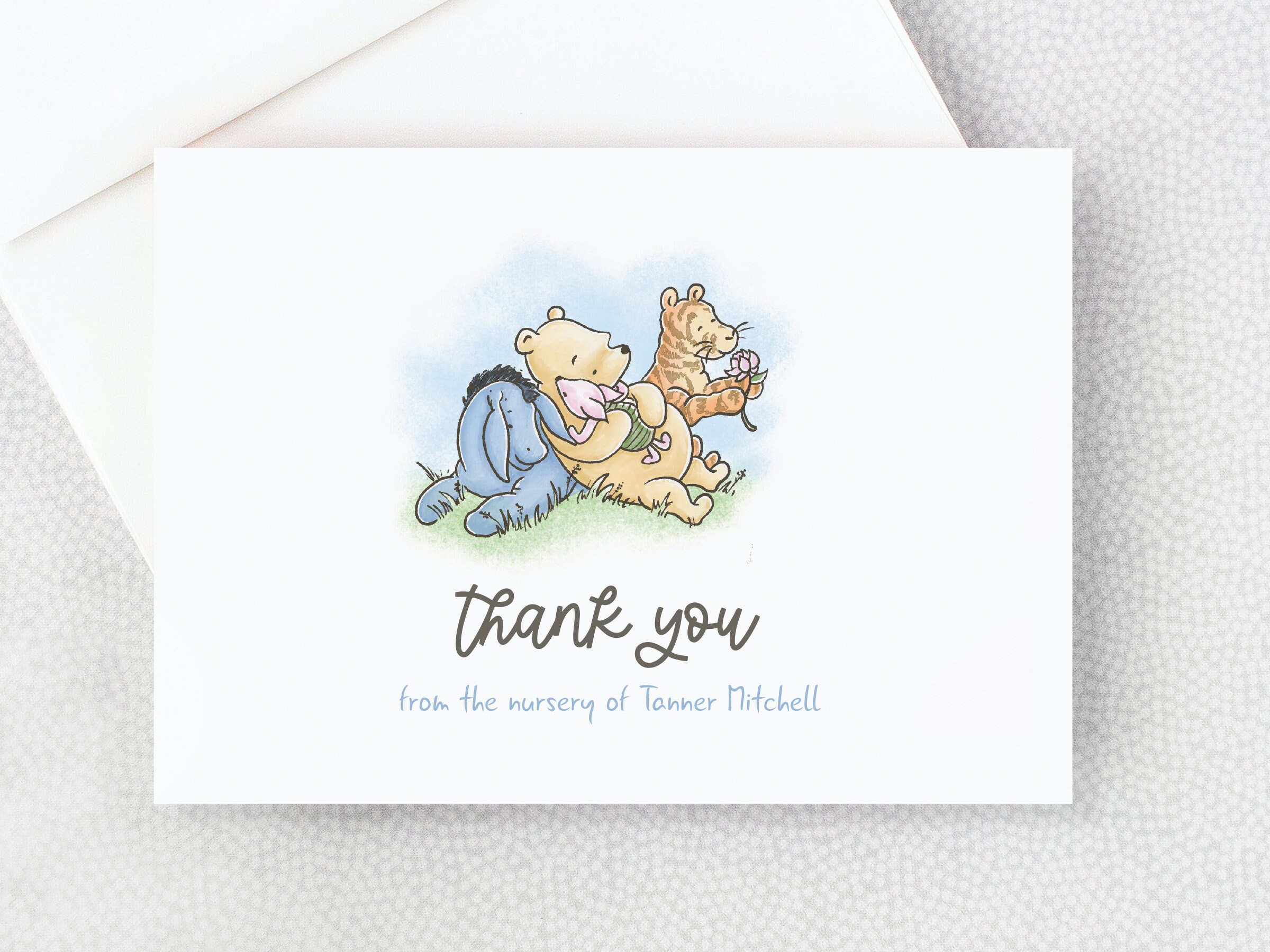 Classic Winnie the Pooh Thank You Card - Classic Winnie the Pooh