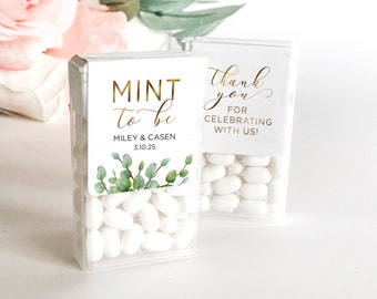 Mint to Be Tic Tac Stickers - Wedding Favor Sticker - Tic Tac Labels - Bridal Shower Favor - Tic Tac Favor Stickers - LABEL ONLY