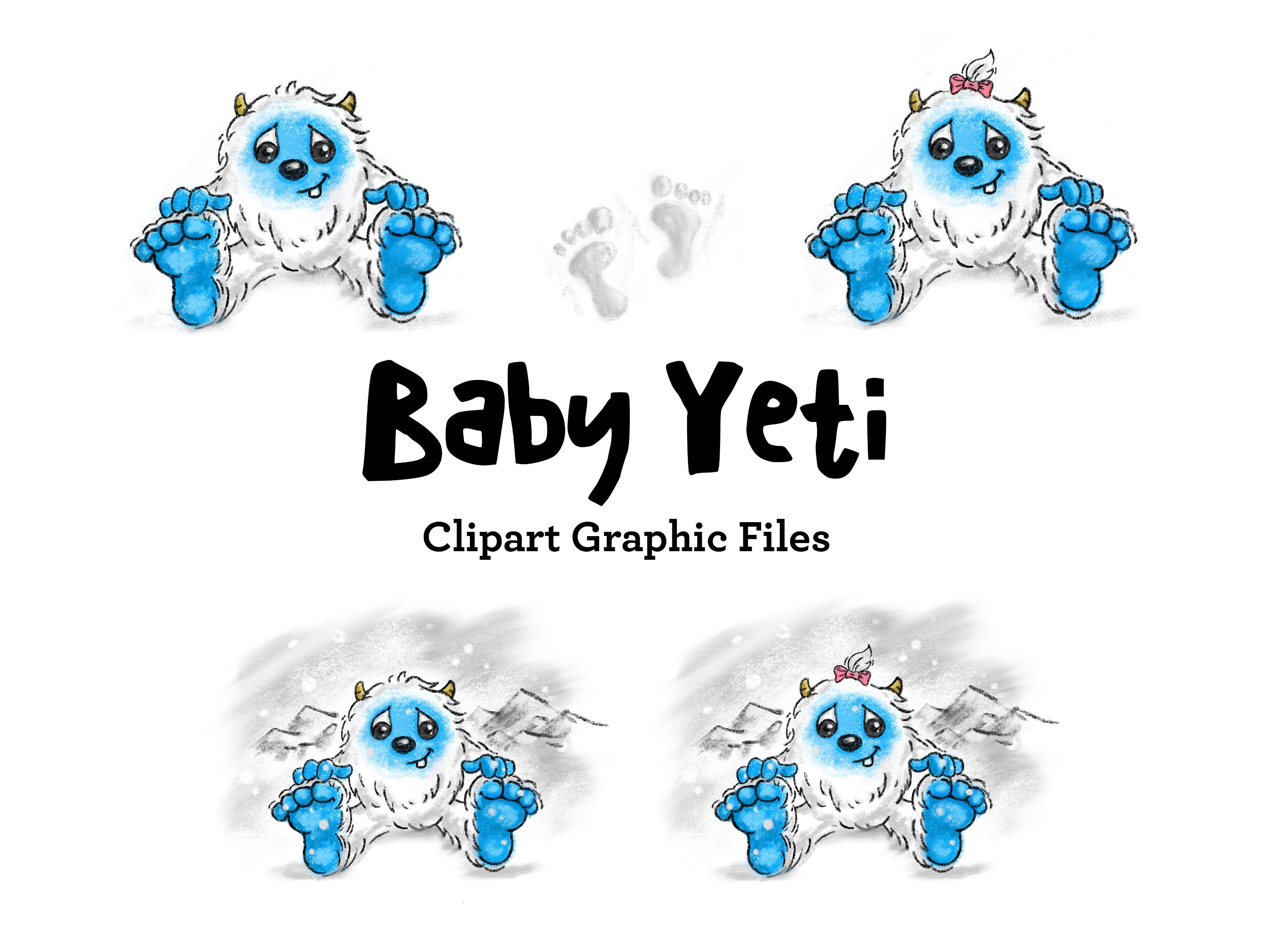 Baby Yeti Clipart Yeti Illustration for Baby Shower Yeti -  Hong Kong