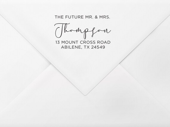 Return Address Label - Personalized Return Address Sticker - Future Mr and Mrs - Clear or White Background