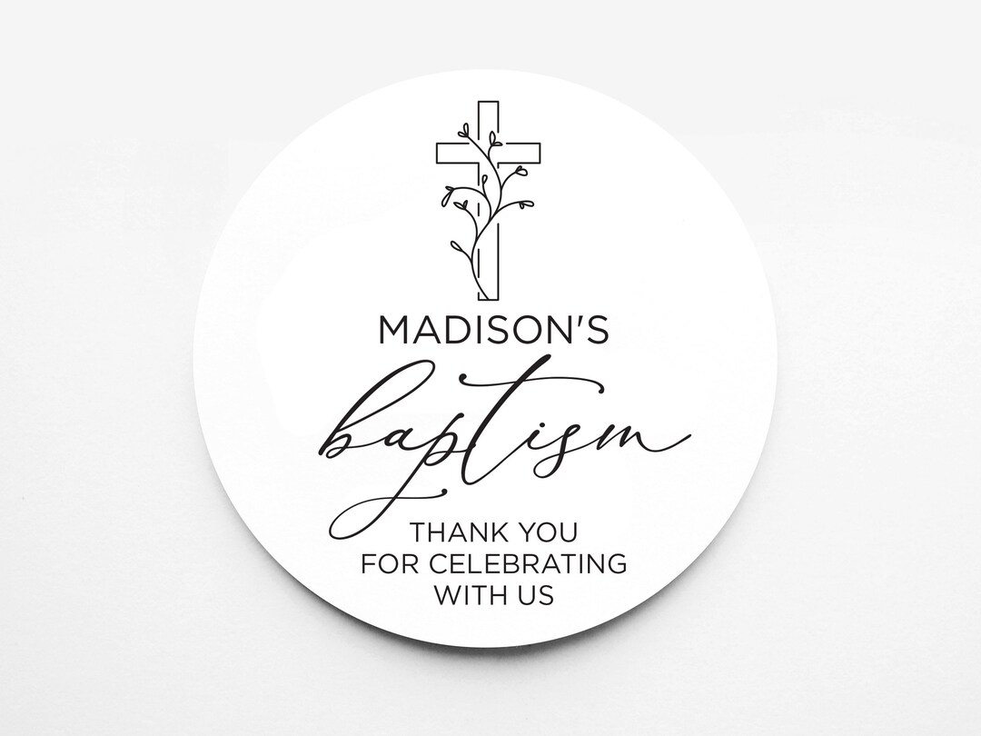 Baptism Favor Sticker Baptism Sticker for Favors Girl or Boy