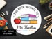 Book Stickers for Teachers - This Book Belongs To Stickers - Teacher Bookplate - Round Teacher Stickers - Personalized Teacher Gift 