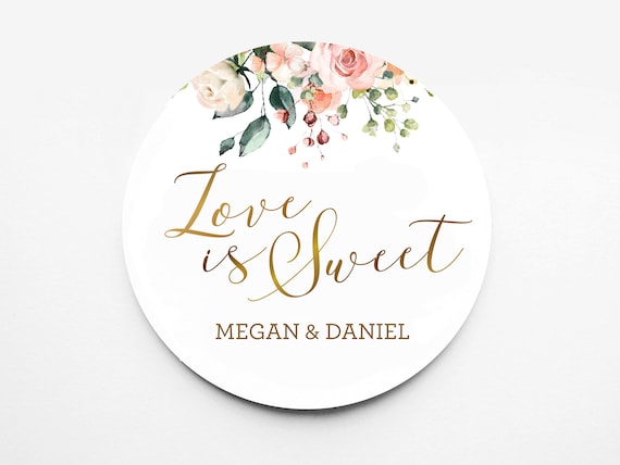 Love is Sweet Wedding Favor Stickers Favor Tags Favor - Etsy