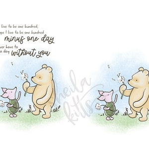 Winnie the Pooh clásico PNG - Obra de arte de Winnie the Pooh - Ilustración de Pooh - Pooh y Piglet con diente de león - Pooh para sublimación