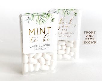 Mint to Be Tic Tac Stickers - Wedding Favor Sticker - Tic Tac Labels - Bridal Shower Favor - Tic Tac Favor Stickers - LABEL ONLY