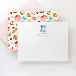 Ensemble de papeterie personnalisé - Ensemble de papeterie pour boulangers ou boulangers - Carte de souhaits de boulangerie - Cadeau pour boulanger - Lot de 16