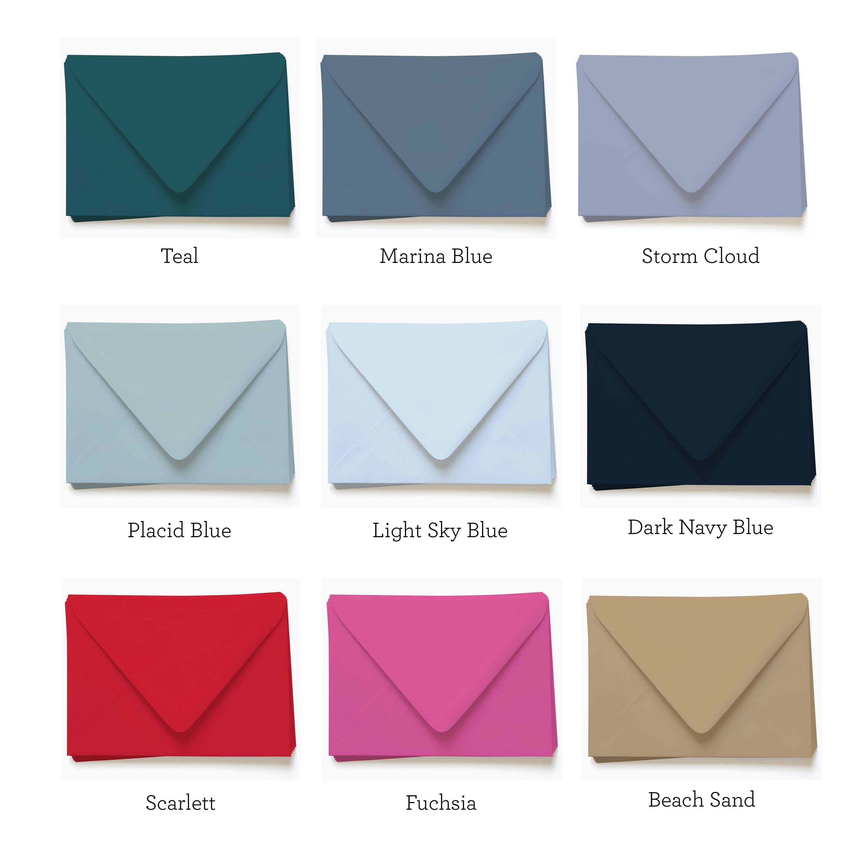 Personalized Stationery Set - Script Note Card Set - Simple Modern Flat ...